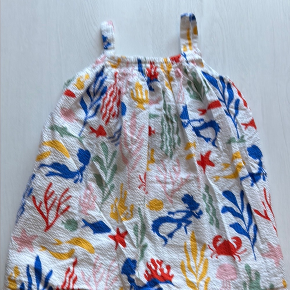Disney Pixar Luca Seesucker Girls Sundress Mermaids Size 4 - Picture 6 of 6